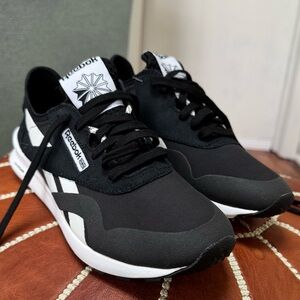 Reebok Women’s CL NYLON SP Black and White Sneakers